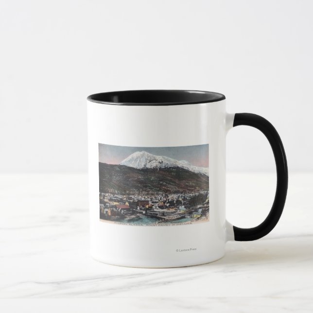 Tasse Vue sur la ville et le mont DeweySkagway, AK (Droite)