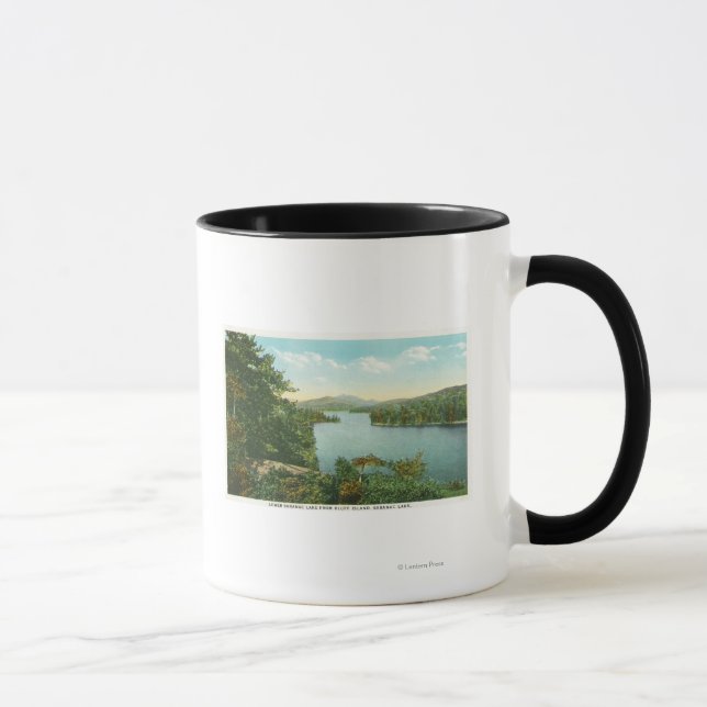 Tasse Vue sur le lac Lower Saranac de Bluff Island (Droite)