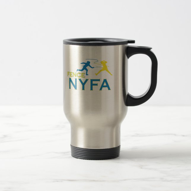 Tasse w/logo de voyage de la barrière NYFA (Droit)