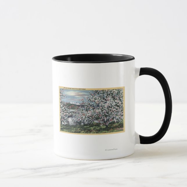 Tasse Washington - Vue sur les pommiers en fleurs (Droite)