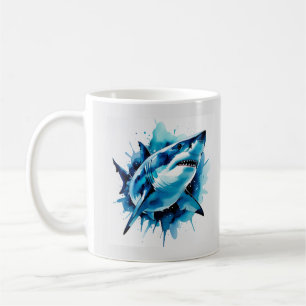 Tasse Wasserfarbener Hai - Kunst des Ozeans