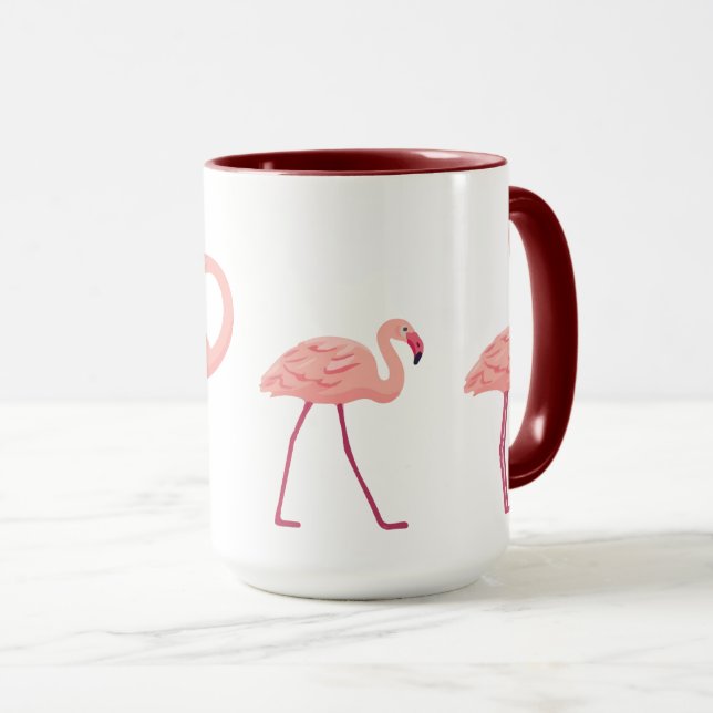 Tasse Watercolor Flamingos (VorderseiteRechts)