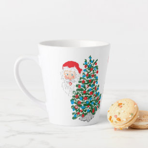 Tasse: Weihnachtsbaum & Weihnachtsmann Milchtasse