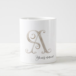 Tasse Weiß deinen Namen Anfangsbuchstaben A