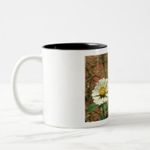 Tasse Weißes Zinnia und Rotes Zinnia