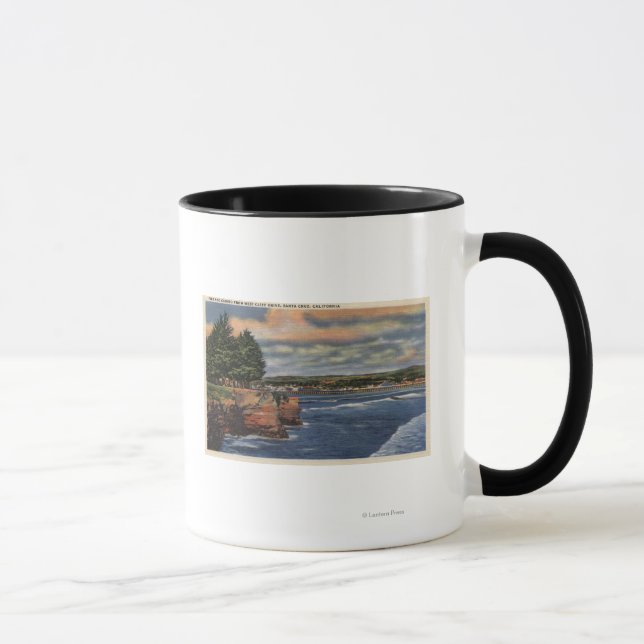Tasse West Cliff Drive Vue sur Pier et Casino (Droite)