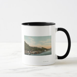 Tasse West Point, New York - Vue du port sur la rivière 