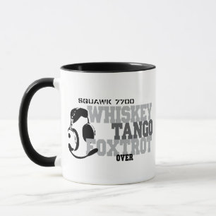 Tasse Whiskey Tango Foxtrot - Humour de l'aviation