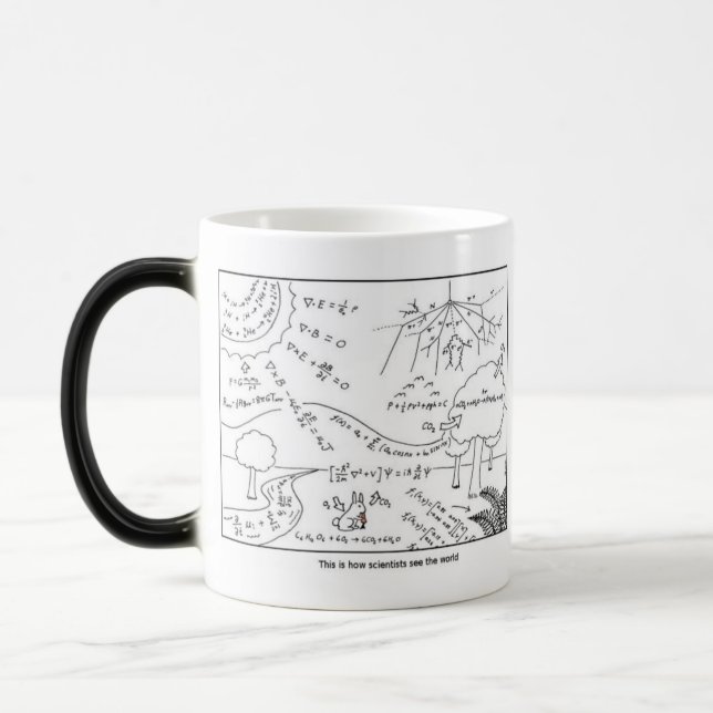 Tasse wie Wissenschaftler die Welt sehen ~ [RECHT  (Links)