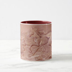 Tasse - Wilde Pferde in Rot