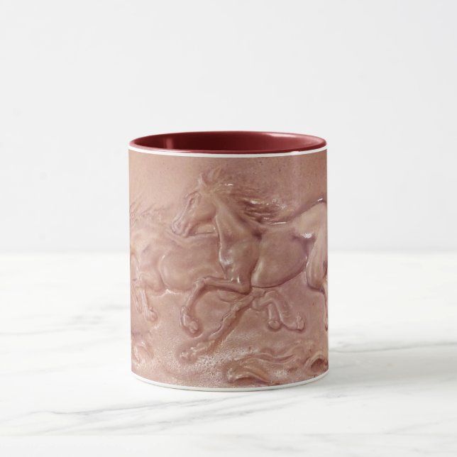 Tasse - Wilde Pferde in Rot (Zentrum)