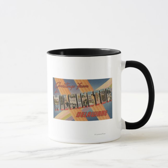 Tasse Wilmington, Delaware - Scènes de grandes lettres (Droite)