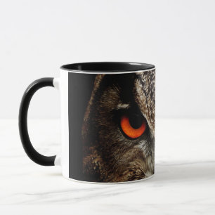 Tasse Wise Owl Bird Eyes Feather Wald Feld