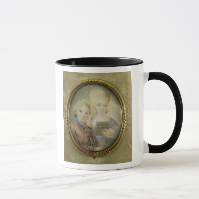 Tasse Wolfgang Amadeus Mozart et sa soeur (Droite)