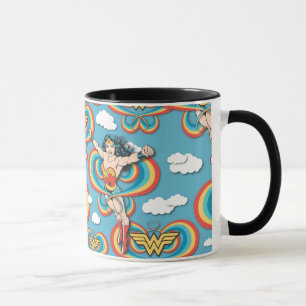 Tasse Wonder Woman, une femme qui vole haut Motif