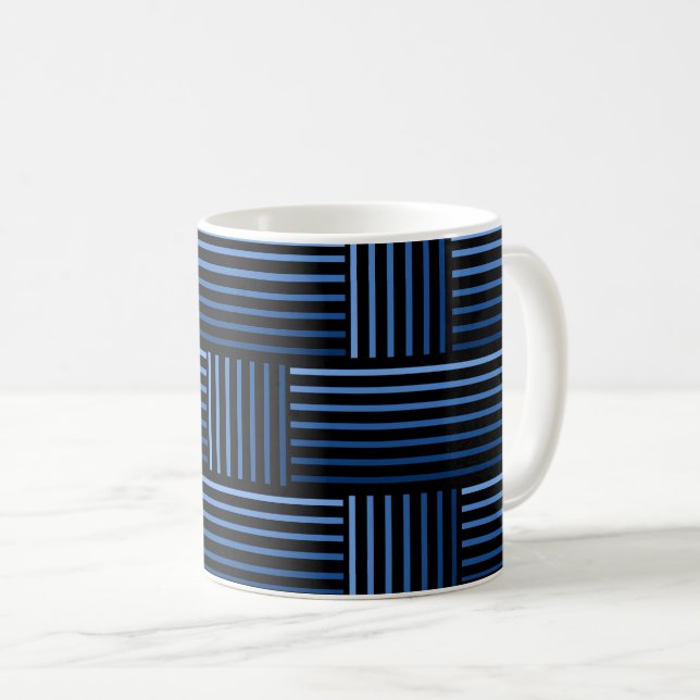 Tasse - Woven Ribbons Ombre Blue (VorderseiteRechts)