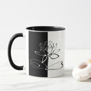 Tasse Yin Yang Black Lotus Blossom