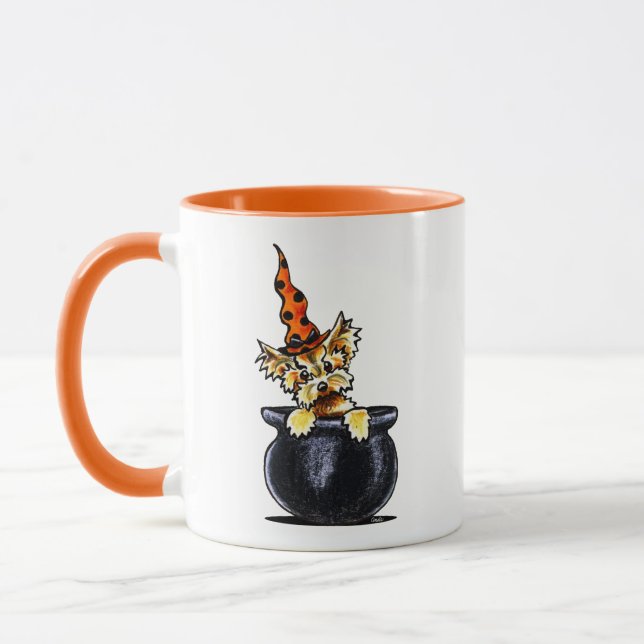 Tasse Yorkie Halloween Good Witch Off-Leash Art™ (Gauche)