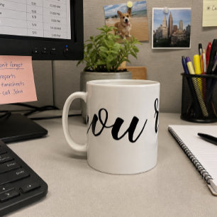 Tasse 'You Rock' Minimaliste Encourageante Blanc &