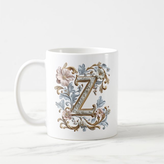 Tasse 'Z' lettre baroque pour une princesse du caf (Gauche)