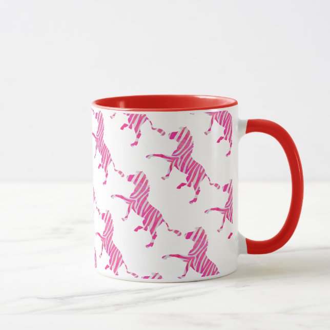 Tasse Zebra Hot rose et blanc Silhouette (Droite)