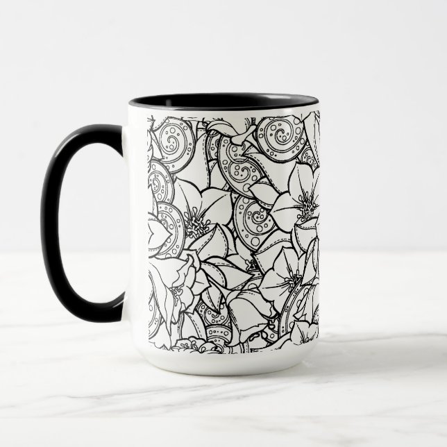 Tasse Zendoodle fleuri (Gauche)