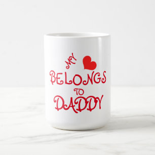 Tasse/Zitat-"Mein Herz gehört Daddy" Kaffeetasse