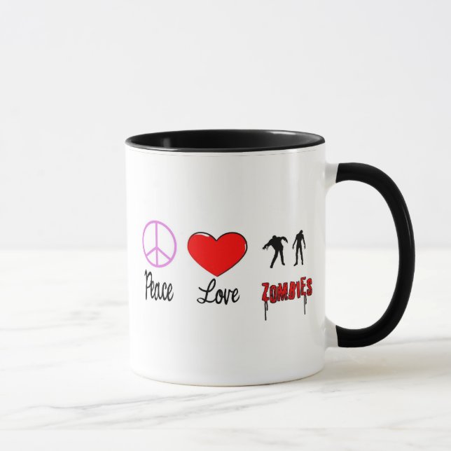 Tasse zombis d'amour de paix (Droite)