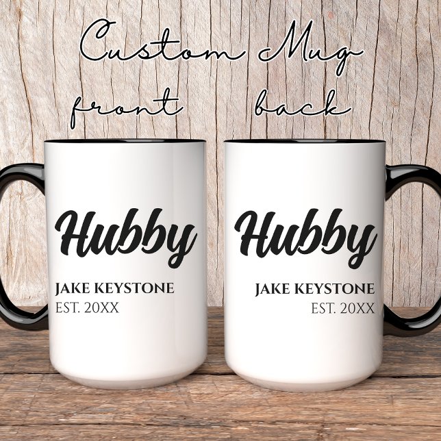 Tasse zum personalisierten Jahrestag von Ehemann u (marriage gift, newlywed mug, wedding favor mug, engagement gift, personalized husband mug,)