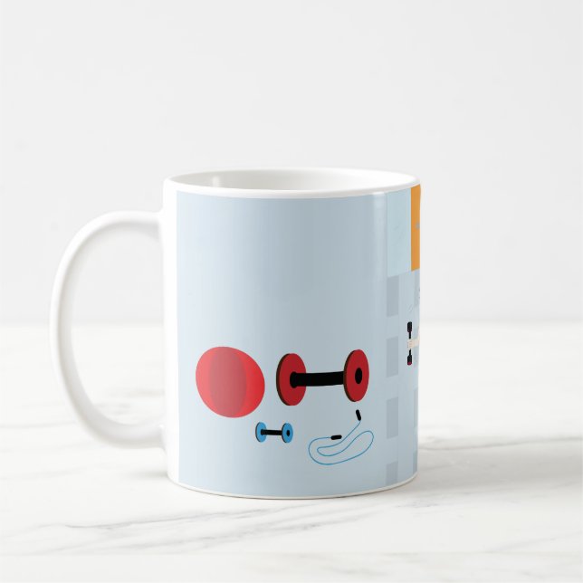 Tasse zur Ausübung von niedlichen Cartoon (Links)