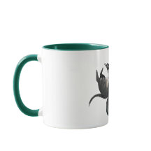 Tasse| Zwei Katzen liegen bei einer Pflanze