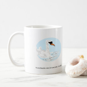 Tasse: Zwei Schwäne schwimmen Kaffeetasse