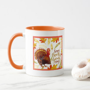 Tasse-Zwei Ton-Glücklicher Erntedank-Tag die Tasse