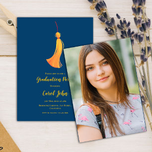 Tassel Foto 2025 Graduation Party Mini Einladung