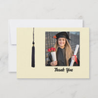 Tassel Foto Abschluss Danke Karte