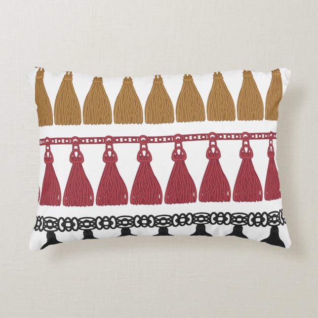 Tassel Garland Set. Abgeschiedene Grenze  Dekokissen (Vorderseite)