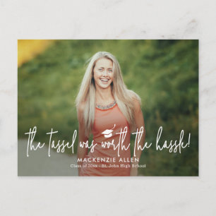 Tassel Hassle Faire-part de diplôme Carte postale