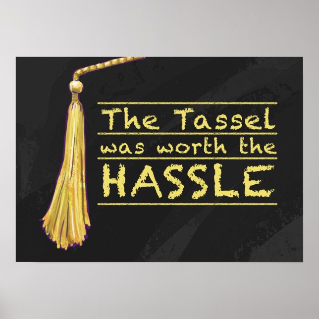 Tassel Hassle Gold Poster (Vorne)