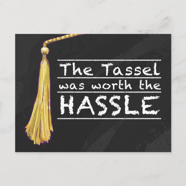 Tassel Hassle Silver Postkarte (Vorderseite)