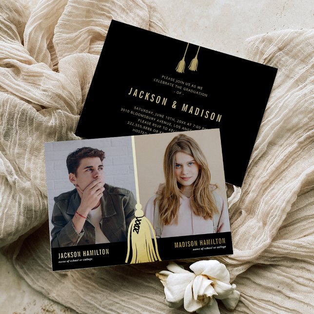 Tassel Joint Foto Graduation Party 2025 Folieneinladung (Von Creator hochgeladen)