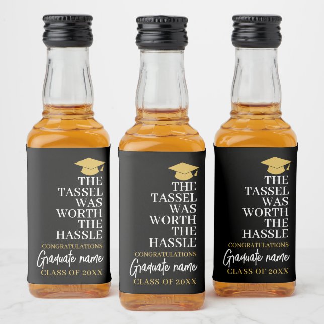 Tassel war der Hassle wert - Moderner Abschluss Alkoholflaschenetikett (Flaschen)