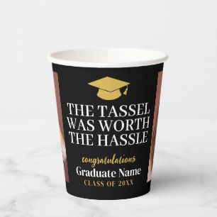 Tassel war Hassle Modern Abschluss 2 Foto Pappbecher