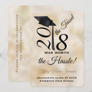 Tassel Worth the Hassle Abschluss 2018 Einladung