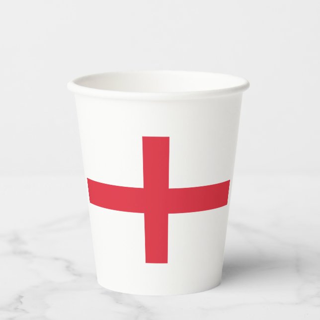 Tassen auf englischer Flagge Pappbecher (Vorderseite)