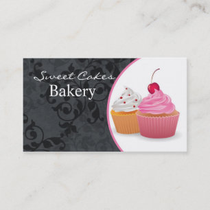 Tassen-Cupcakes-Bäckerei Süße Leckereien Visitenka Visitenkarte