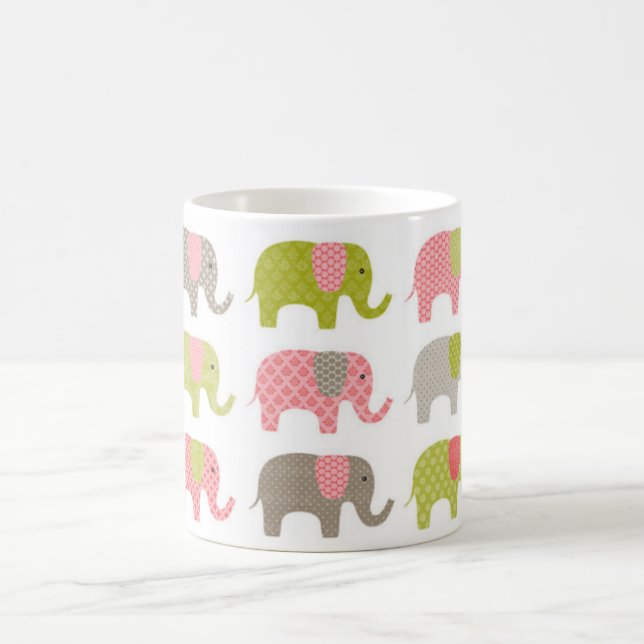 Tassen, Kaffee-Tassen, Büro-Tassen-bunte Elefanten Kaffeetasse (Mittel)