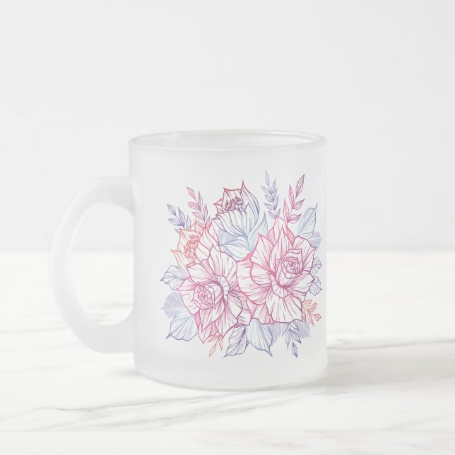 Tassen mit Blumenstrauß (Links)