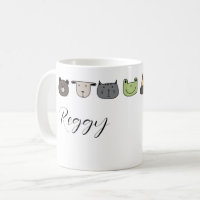 Tassen mit Tiergesichtern personalisieren