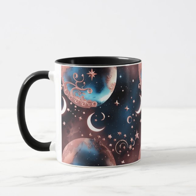 Tassen – Rose Gold Celestial Mondphase Luxus Kaffe (Links)