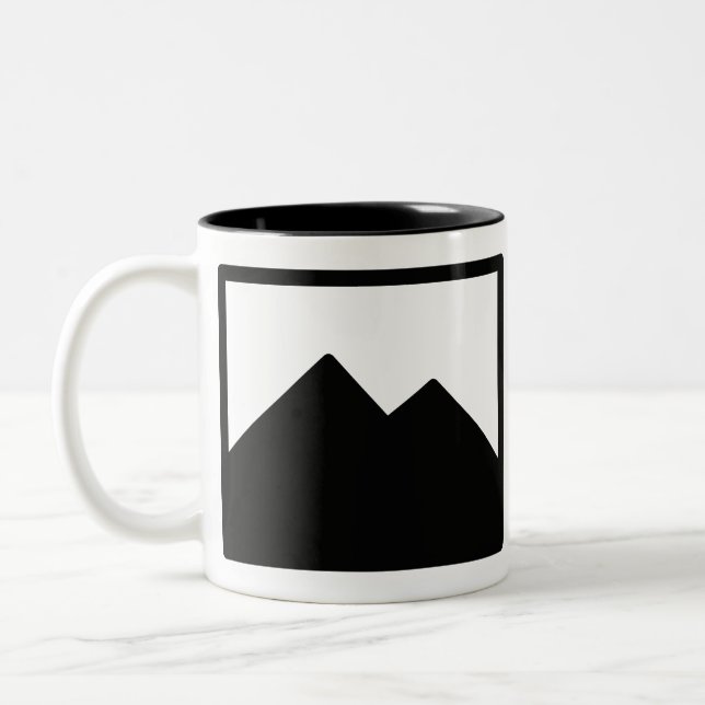 Tassen-Schablone Zweifarbige Tasse (Links)